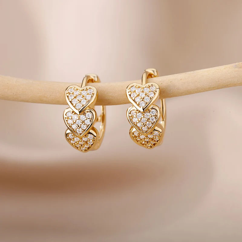 Zircon Hoop Earrings