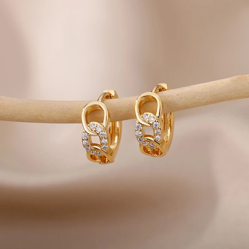 Zircon Hoop Earrings